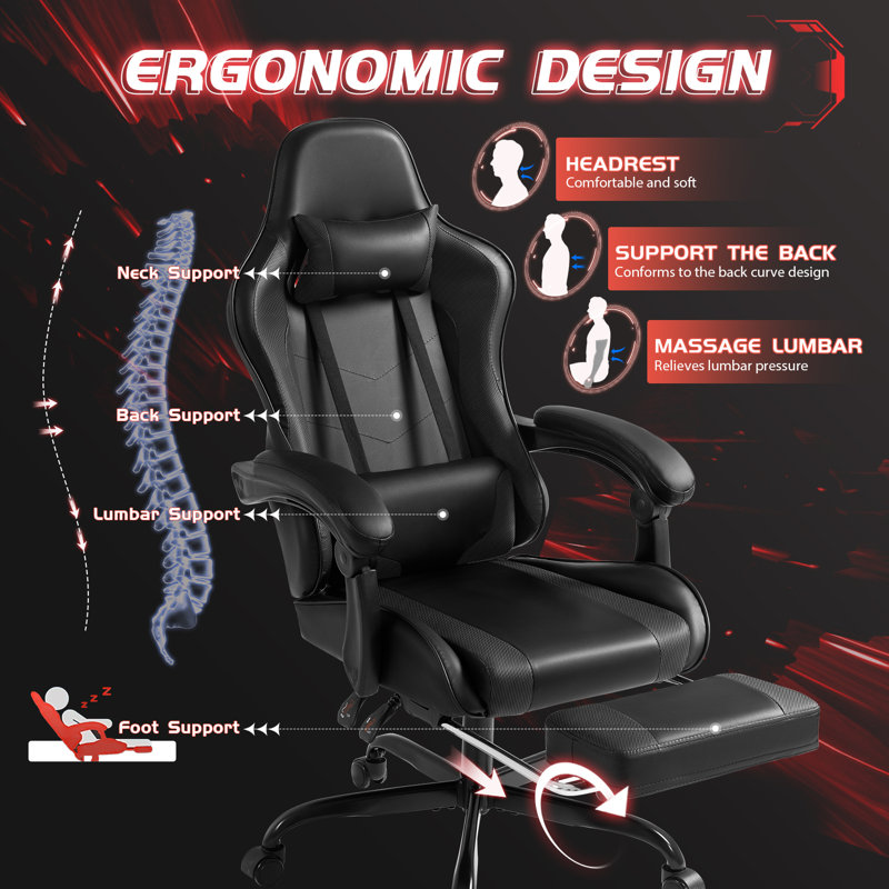 Freeport Park® Adjustable Reclining Ergonomic Faux Leather